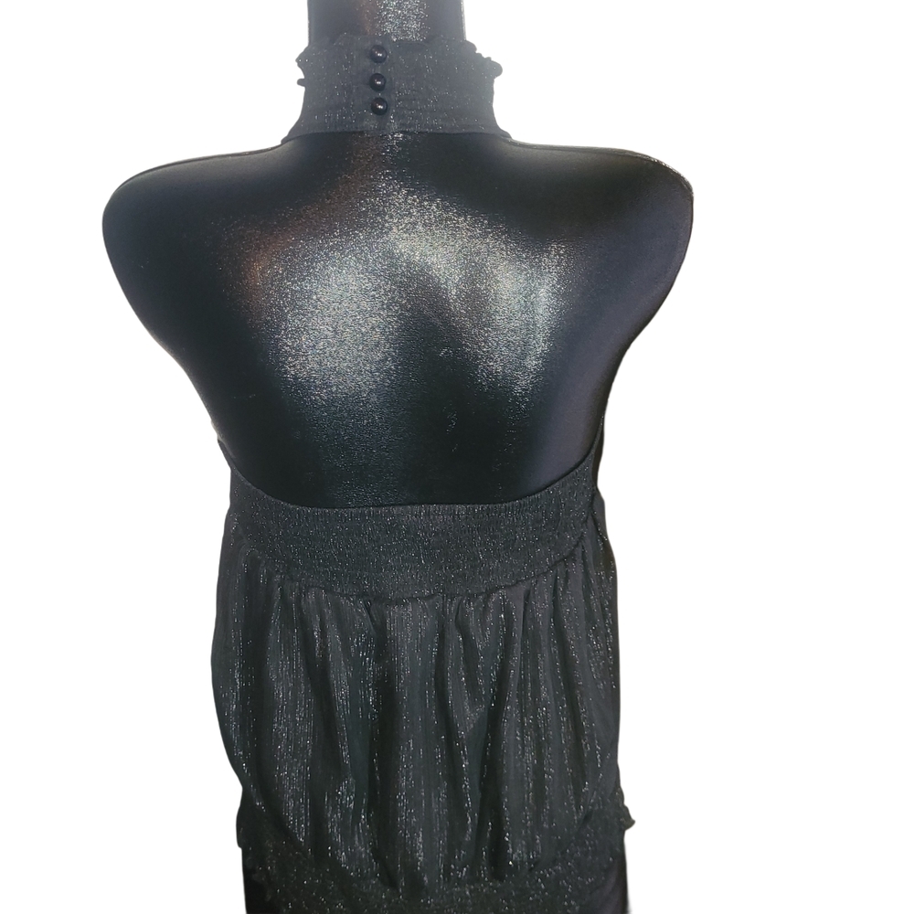 Smart Set Black and White Sleeveless Halter Top L - Picture 6 of 6